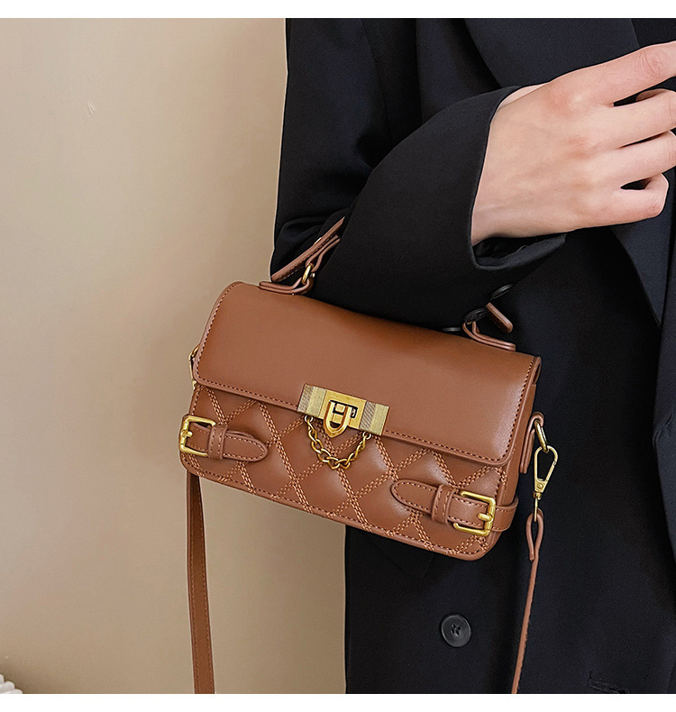 Free Shipping Designer Bag Quilted Handbag 2025 New Trend Retro Luxury Bag Versatile Small Square Bag For Women Winter High-end Versatile Crossbody Ba