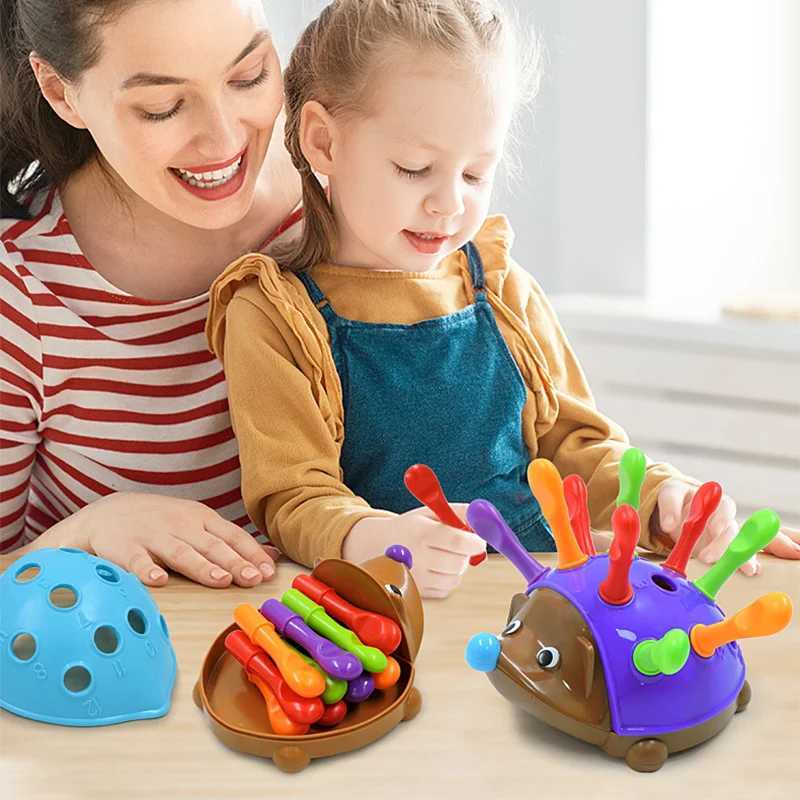 Hedgehog Montessori Toy Baby Concentration Training Early Education Toys Fine Motor and Sensory Toy Spelling Little Hedgehog C250913