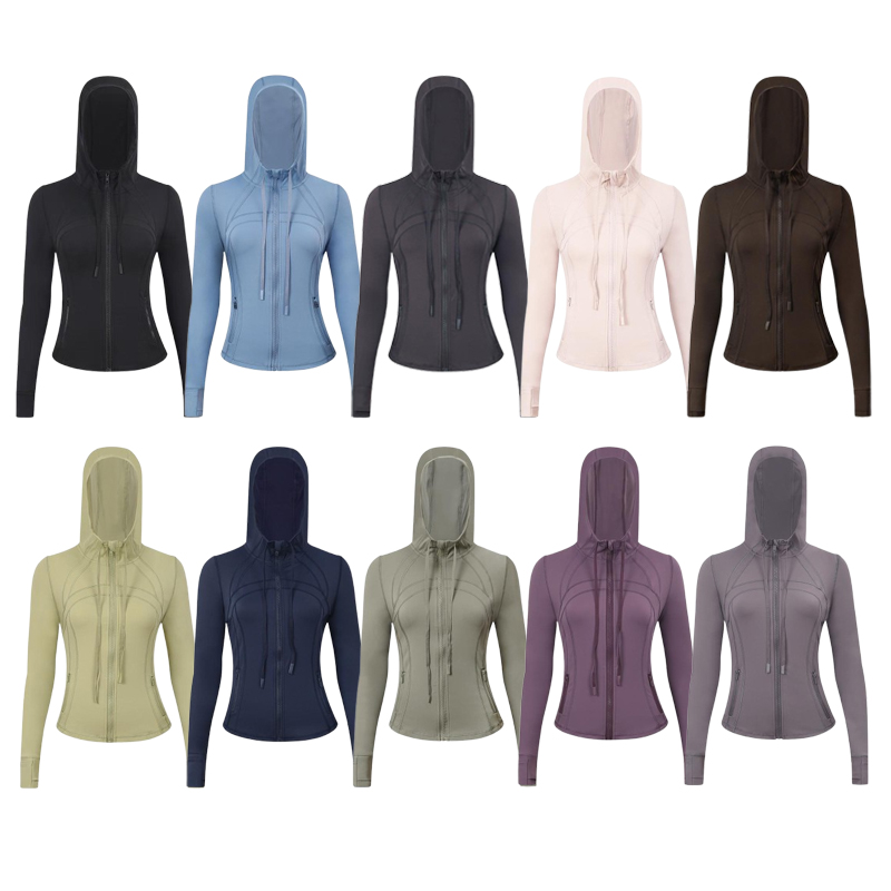 define women clothes defined cropped jacket yogawomen gym jacket hooded sweatshirt yoga top sports clothing women fitness hoodie workout sweatshirt womens coat