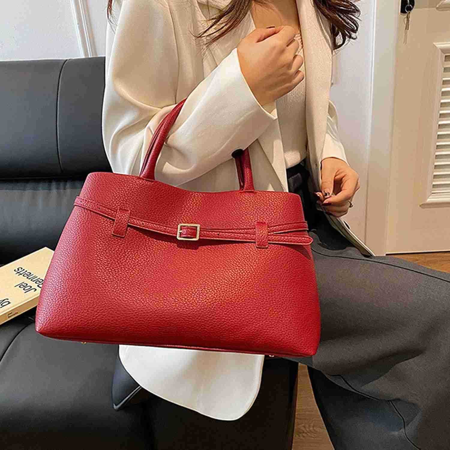 Fashion Handbags for Women Trendy Tote Bags Handbag with TopHandle Black Large Capacity Work Travel BagsW250913