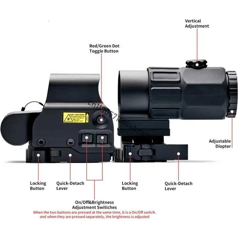HWS EXPS3 Holographic Red Dot Sight 558G43G33G45 3X5X STS Magnifier Hybrid Sight Combo Rifle Scope for 20mm RailW250913