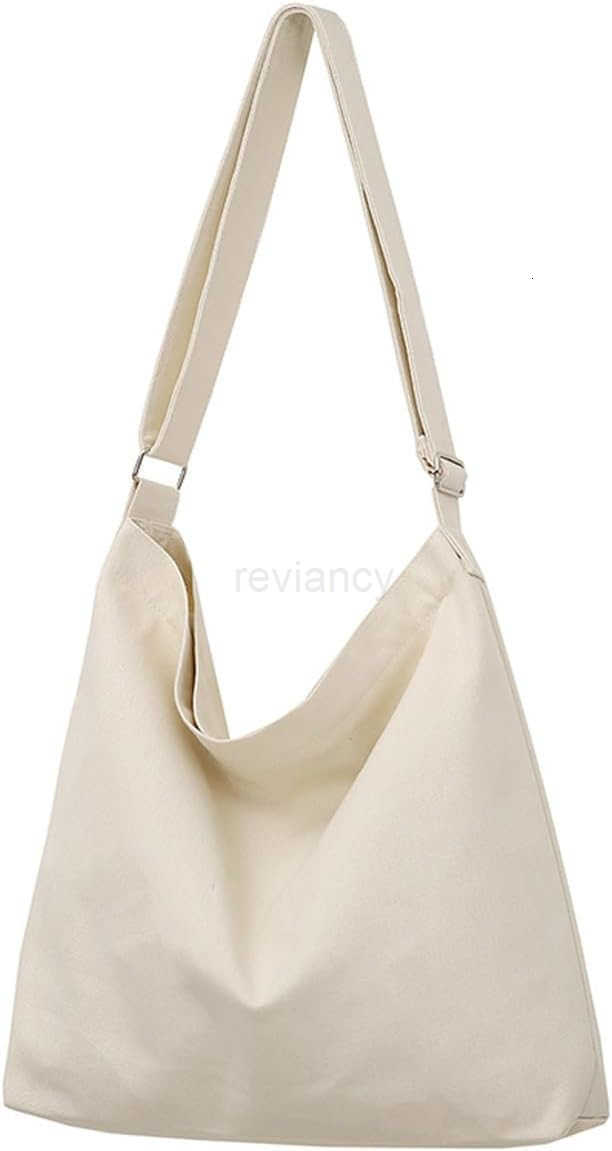 Womens Large Canvas Shoulder Bag Hobo Tote Handbag Casual PurseW250913