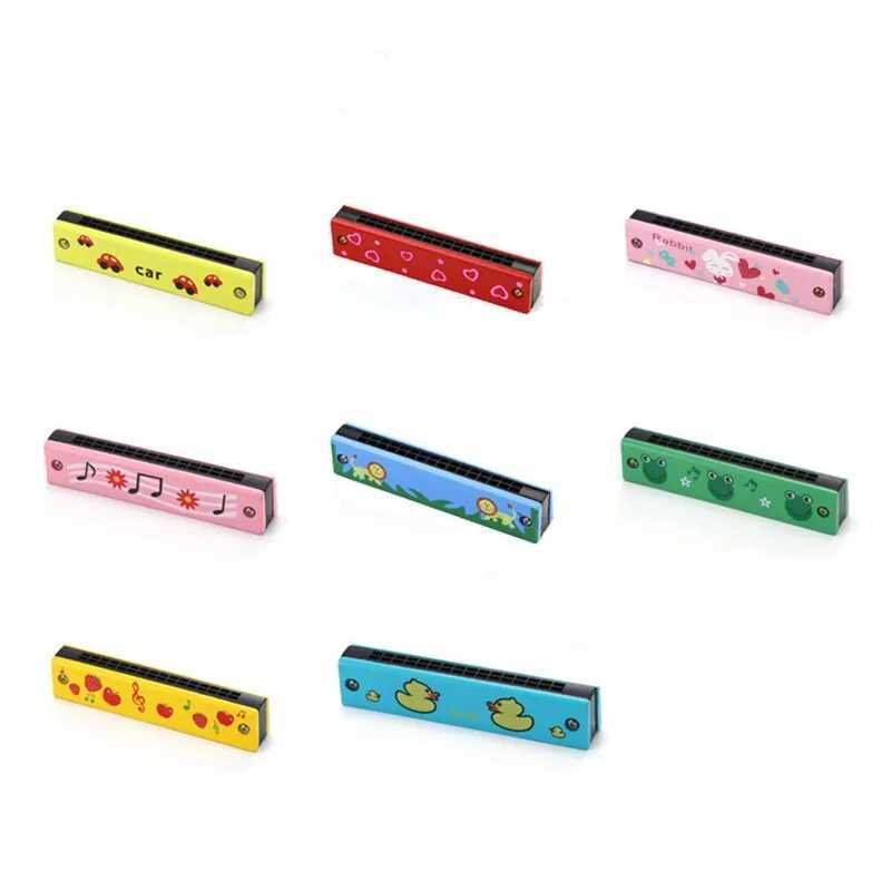 3Pcs 16 Holes Harmonica Musical Instrument Montessori Educational Toys Cartoon Pattern Kids Wind Instrument Children Gift Kids C250913
