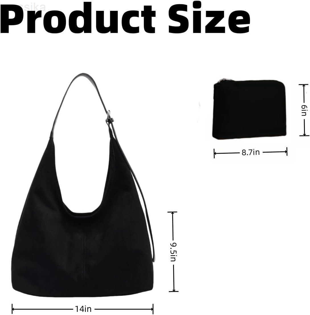 Tote Bag Hobo Bag for Women Retro Slouchy Suede Hobo Bag with Adjustable Strap Stylish Office Tote Handbag M250913