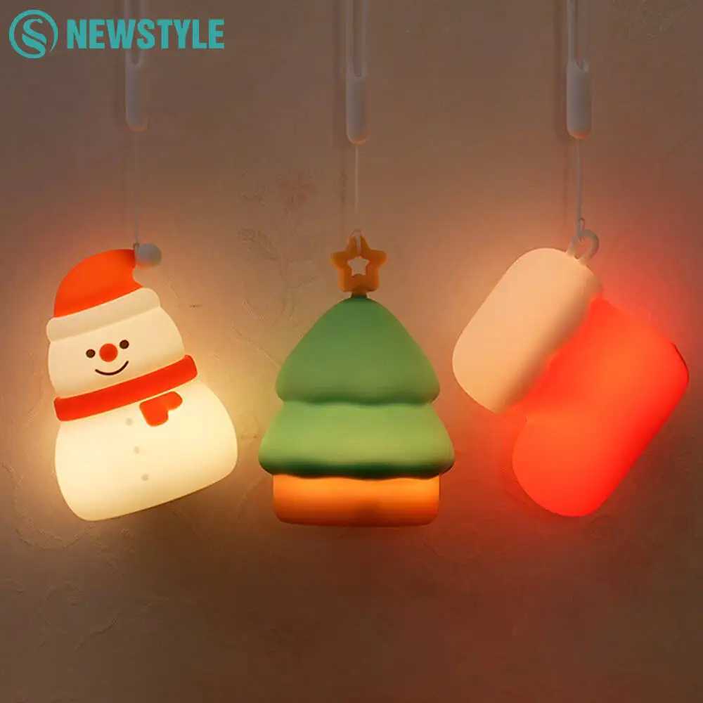 Silicone Christmas Snowman Night Lights Adjustable Light Childrens Night Lights Christmas Gift Rechargeable Bedroom Decorations C250913
