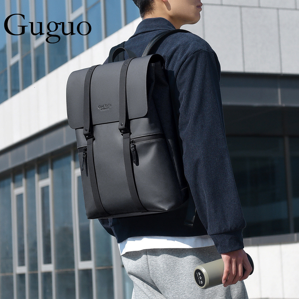 Guguo Free Shipping New Designer Bag Card Kolin Genuine Men's Backpack High-end Casual Commuting Travel Laptop Backpack College Student Bag