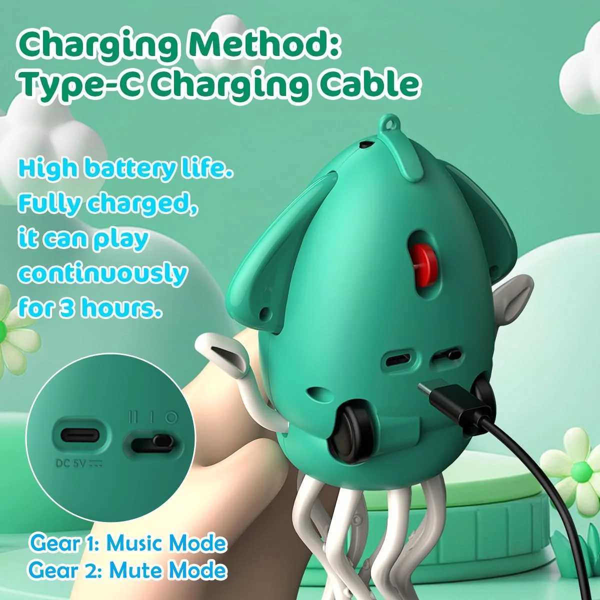 Magic Dancing Octopus Toy Electric Pet Crawling LightMusic Squid Toys for Kids Interactive Development Toddler Tummy Time Gifts C250913