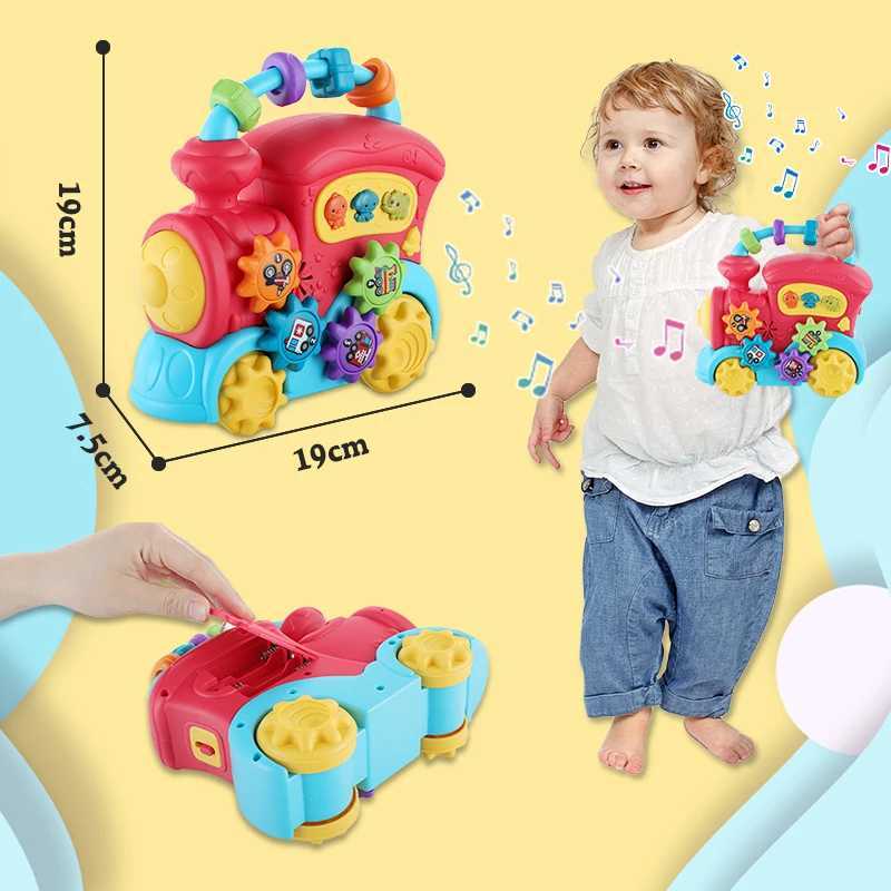 KENLUMO Kids Musical TrainToysBaby Early Educational Toddler Flash Light Various Shape Buckle for 1 Year Old Boy Girl 618 Mon C250913