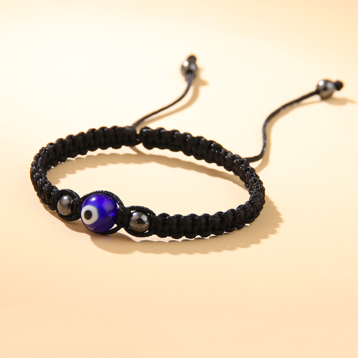 26 Letters Handmade Woven and White Double Heart Black Rope Couple Bracelet Jewelry ddmymoon