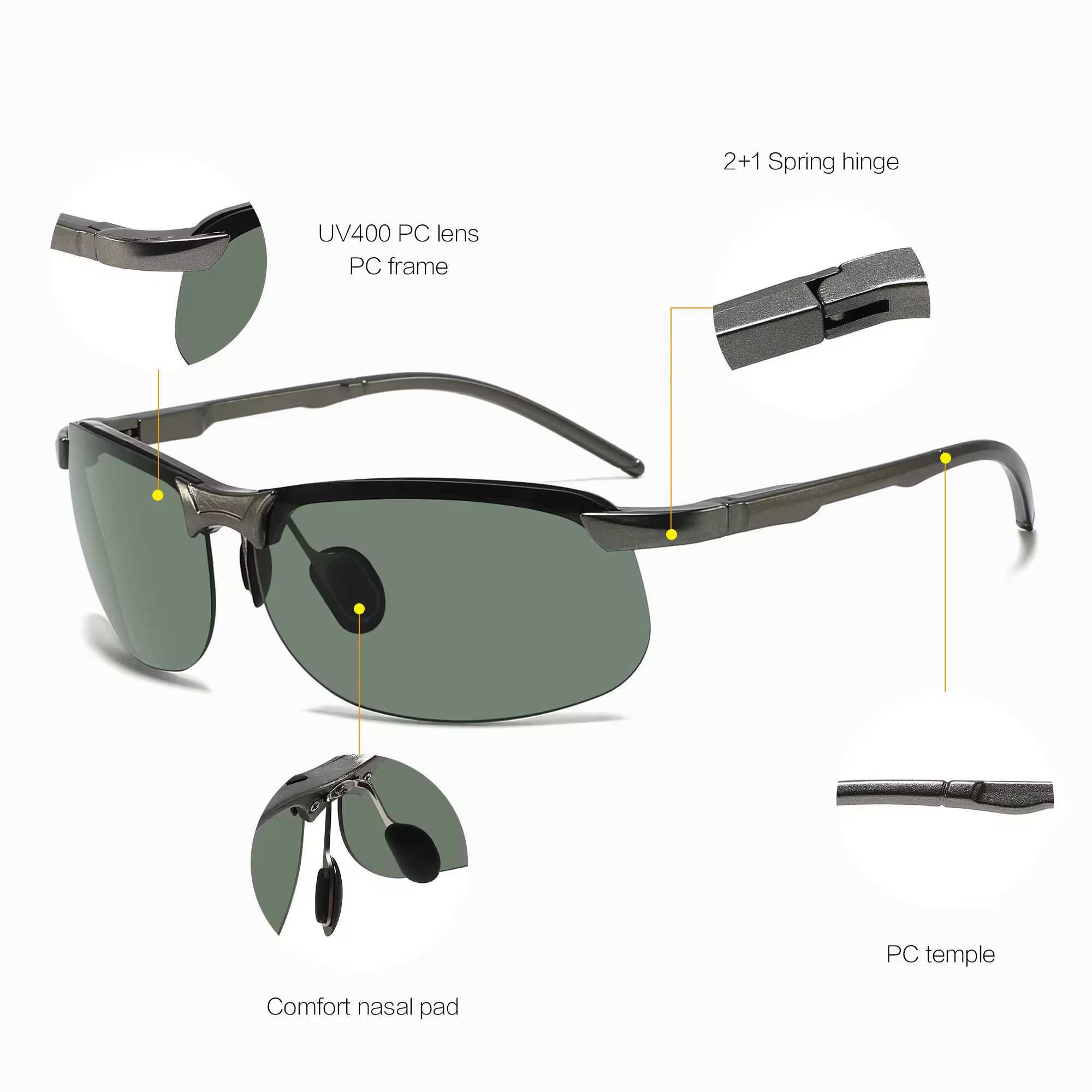 2024 luxury mens sunglasses new trend uv400 sunglasses with customized logo