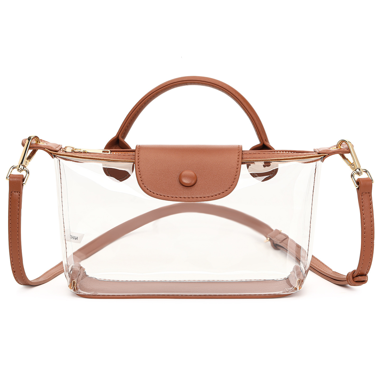 2025 New PVC Transparent Single Shoulder Crossbody High-end Feel Women's Bag Portable Fashion Handbag ddmymoon
