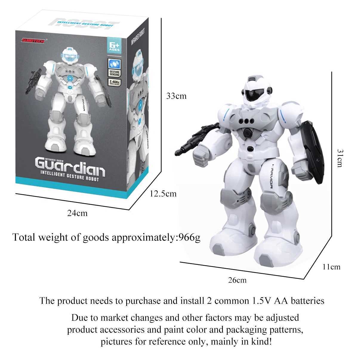 24G Remote Controlled Robot Intelligent Programming Gesture Sensing Dancing Singing Puzzle Toys Excluding regular batteries C250913