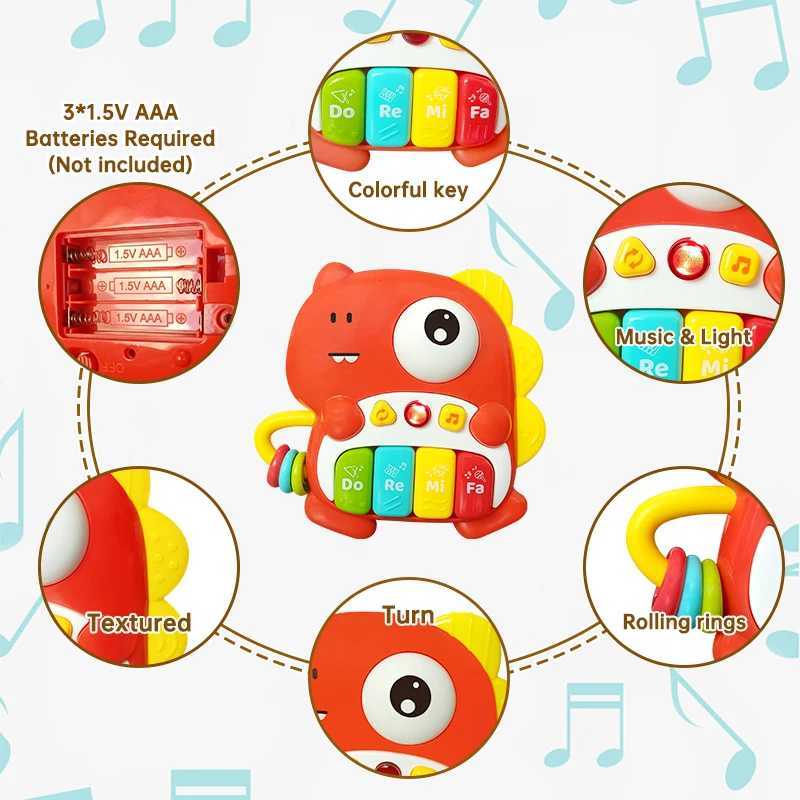 Baby Electronic Piano Toys MusicLight Keyboards Animals Instrument Toys Toddlers 1836 Months Montessori Educational Baby Gifts C250913