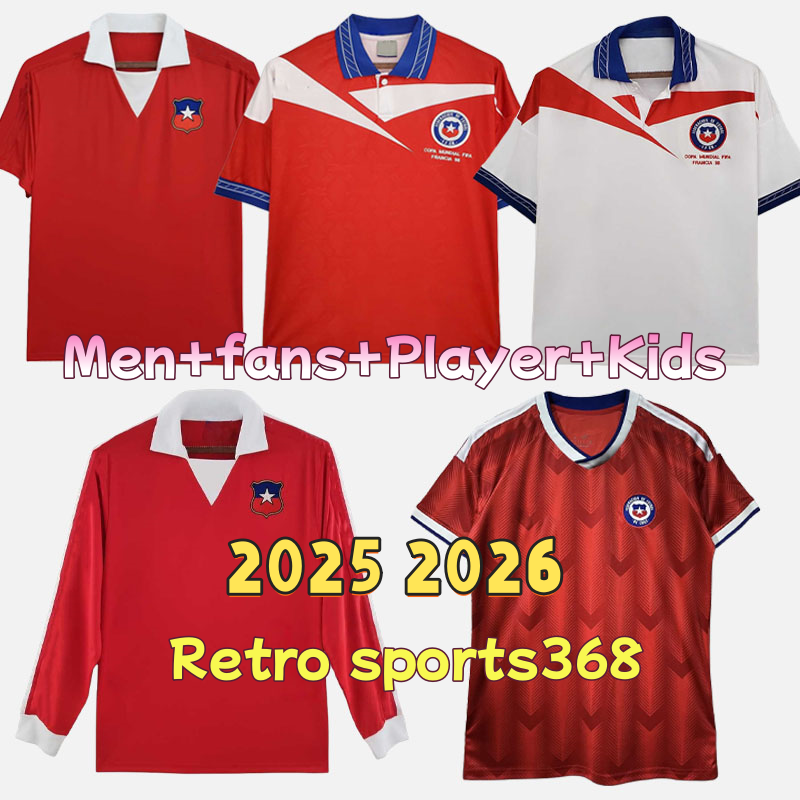 25 26 football jersey Chile 2024 Copa America Soccer Jerseys ALEXIS OSORIO SALAS ZAMORANO 1998 2014 Home Away Retro Football Shirt VIDAL VARGAS Kids Football Men fans