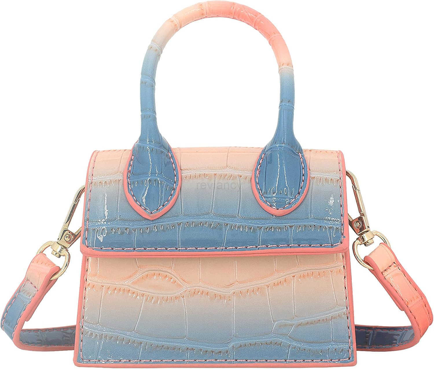 Mini Crossbody Bag for Women Girls Synthetic Leather Flap Purse Styling TopHandle Clutch HandbagW250913