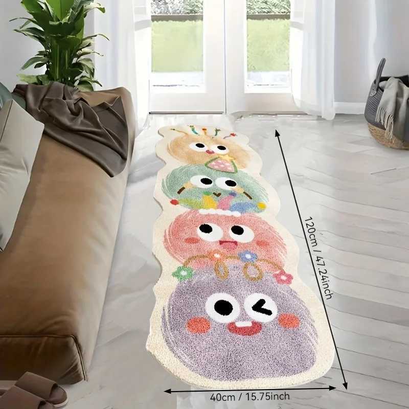 VIKAMA Cute Cartoon Carpet Long Carpet Rug Live Room Bedroom Bedside Blanket Welcome Mat Absorbent Bathroom Mat Home Decoration C250913
