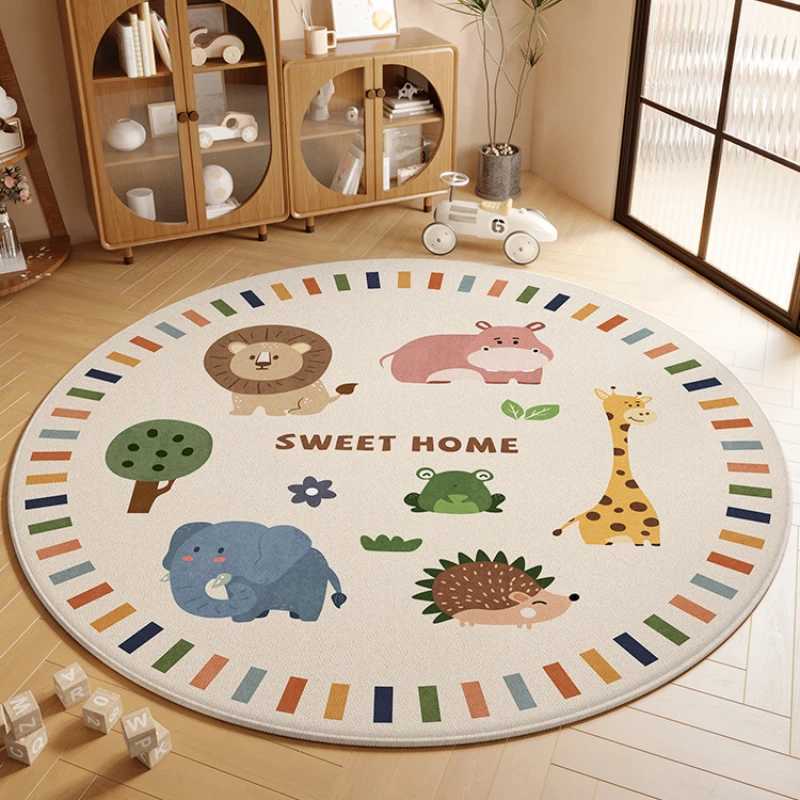 Childrens Room Living Room Bedroom Bedside Carpet Round Room Maintenance Free Carpets Sound Insulation Anti Slip Cartoon Rug C250913