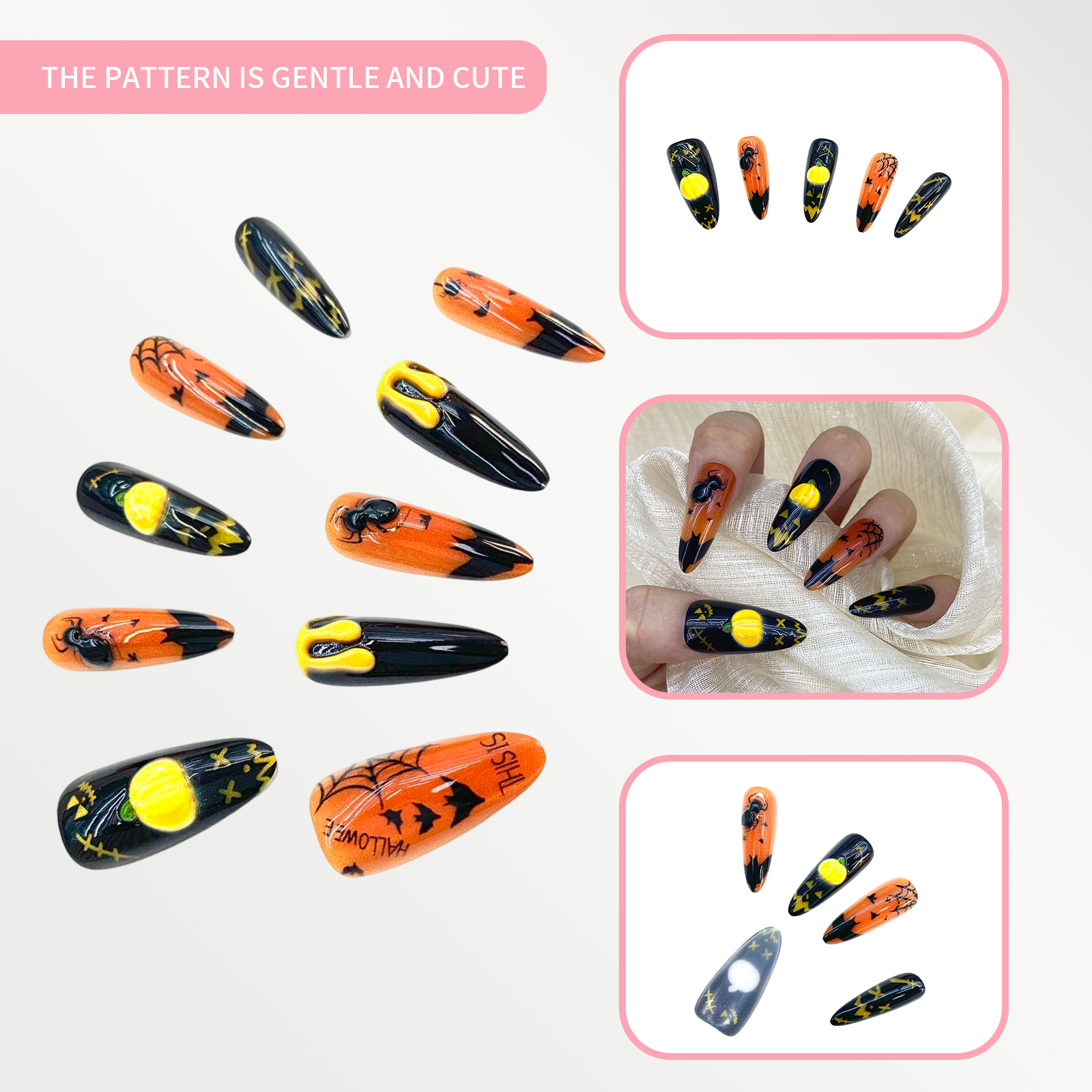 Halloween ABS material fake nail fashion new model factory direct sales on daily,festival,business,be gift for friends.