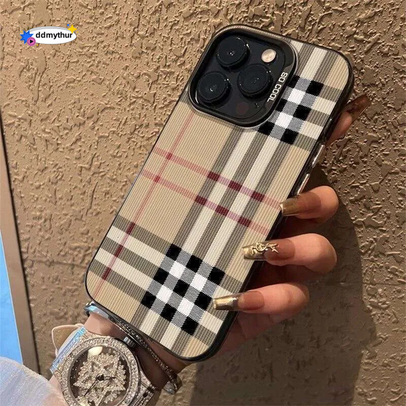 Light Plaid Suitable for iPhone 16 Max Case 15 Pro Trendy 14 Plus/13/12 Classic X ddmythur