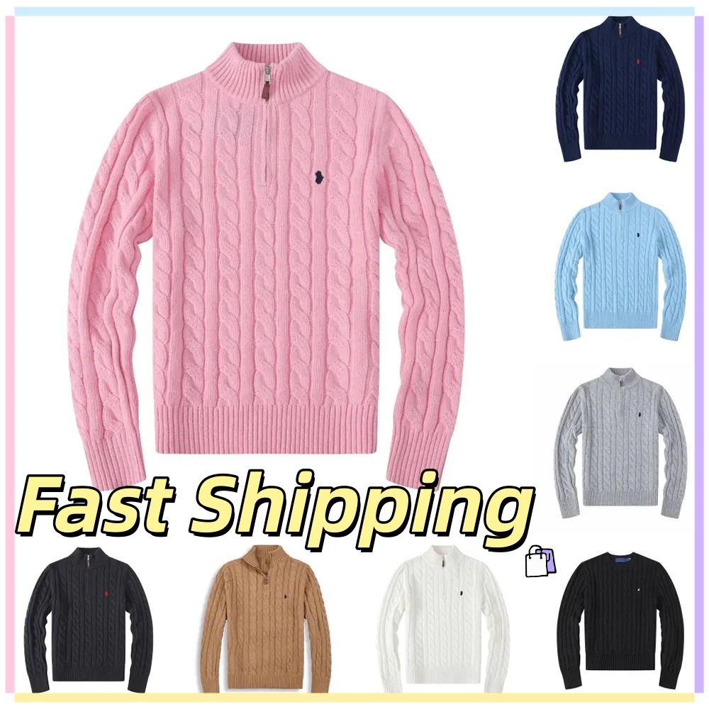 Mens Sweaters Autumn Cardigan Designer Mens Sweaters Wool Casual High Quality Pull Half Zip Women Hoodies Polo Jacket Winter Long Sleeve Sweater Pullover sizes S-2XL