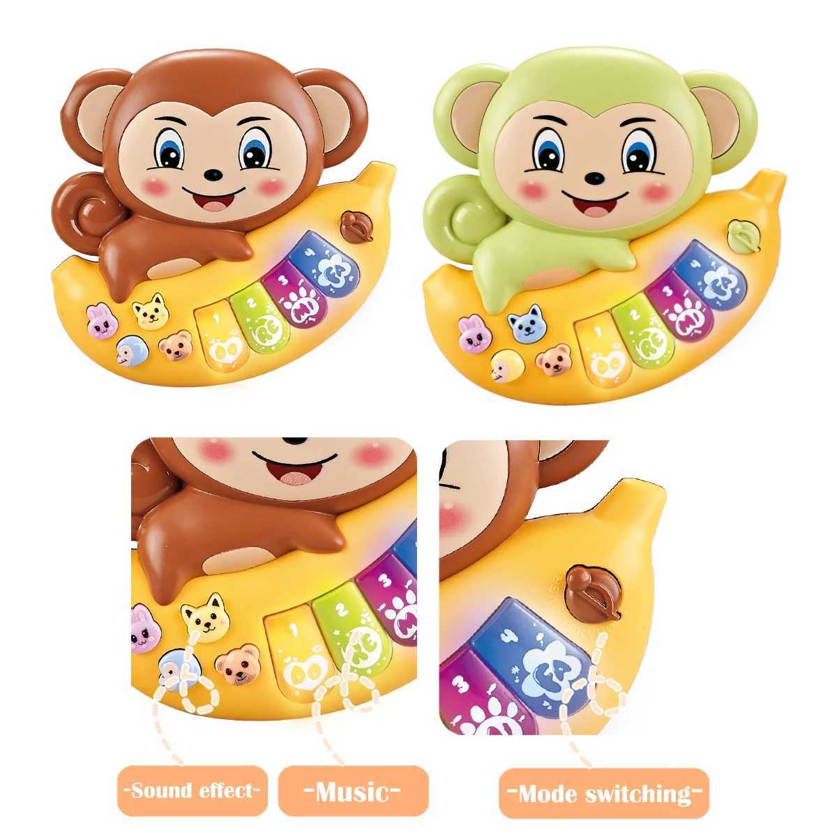 Baby Piano Toys Animal Music Keyboard with Light Early Learning Educational Rabbit Monkey Penguin and Cow Colors Random Gifts C250913