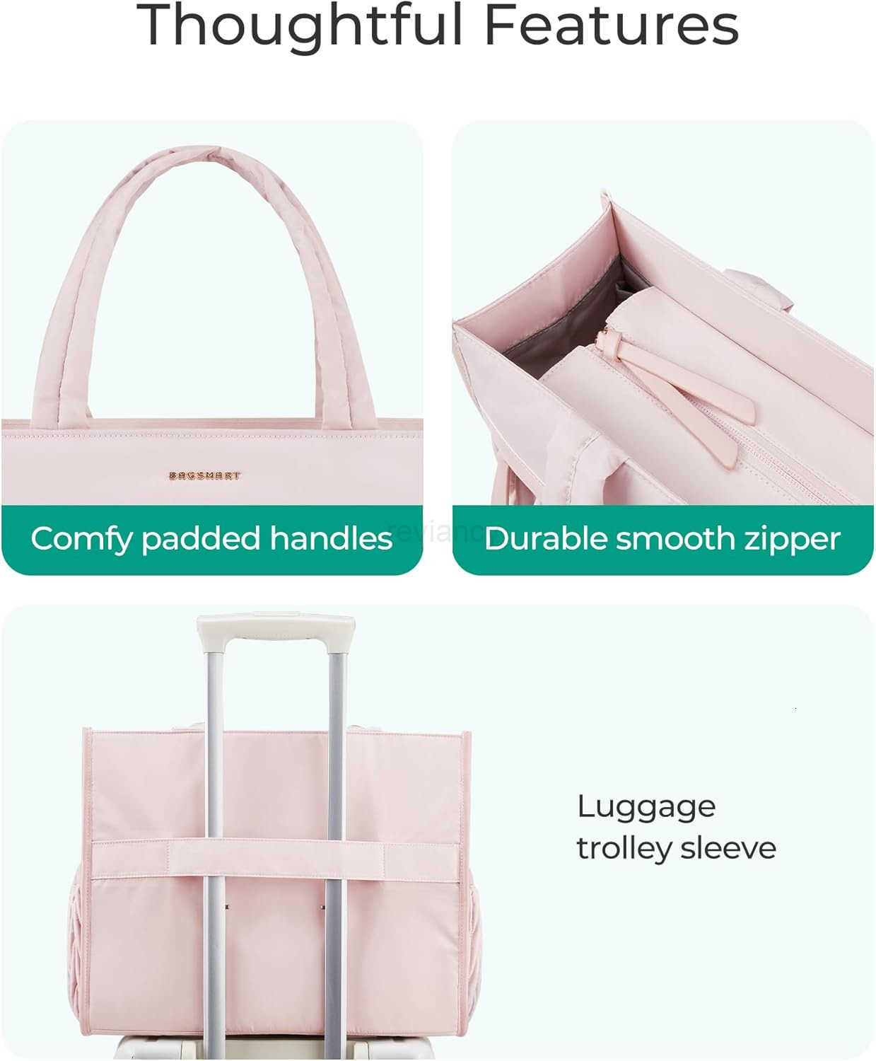 Tote Bag for Women Large Shoulder HandBags with Zipper Black Purses and Top Handles for Travel WorkW250913