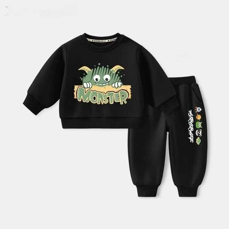 Baby Girl Clothes Set Autumn Kid Printed Sweatshirts Pullover Top and Pants 2pcs Suit Children Boys Fashion Tracksuits Outfits C25091311