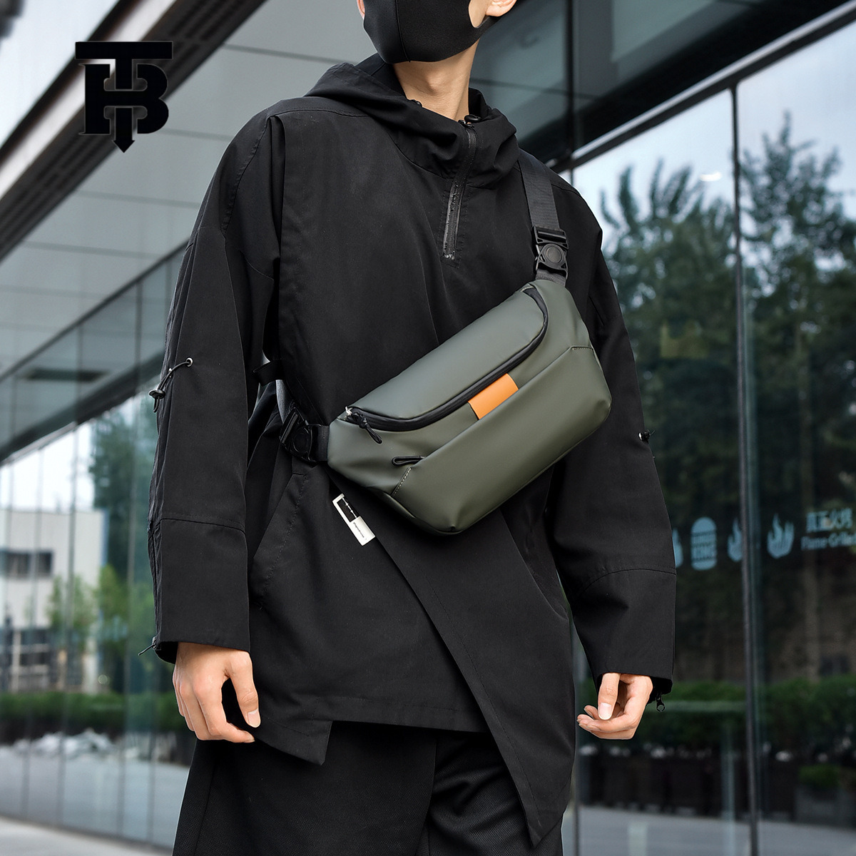TB BHULAMTE Designer Bag New Men's Chest Bag Men's High-end Business Travel Fashion Versatile Simple Single Shoulder Crossbody Luxury Bag Ch