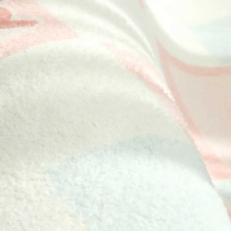 Flower Pattern Bedroom Decor Pink Carpet Thick Plush Bedside Floor Mat Irregular Shapes Carpets for Living Room Fluffy Soft Rug C250913