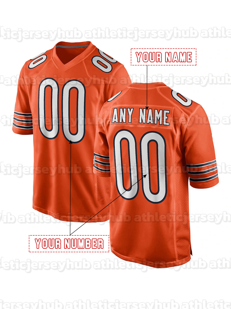 18 Caleb Williams D.J.Moore 15 Rome Odunze Cole Kmet Jaylon Johnson Walter Payton Brian Urlache rPersonalized Customized Football Jerseys Custom Any N