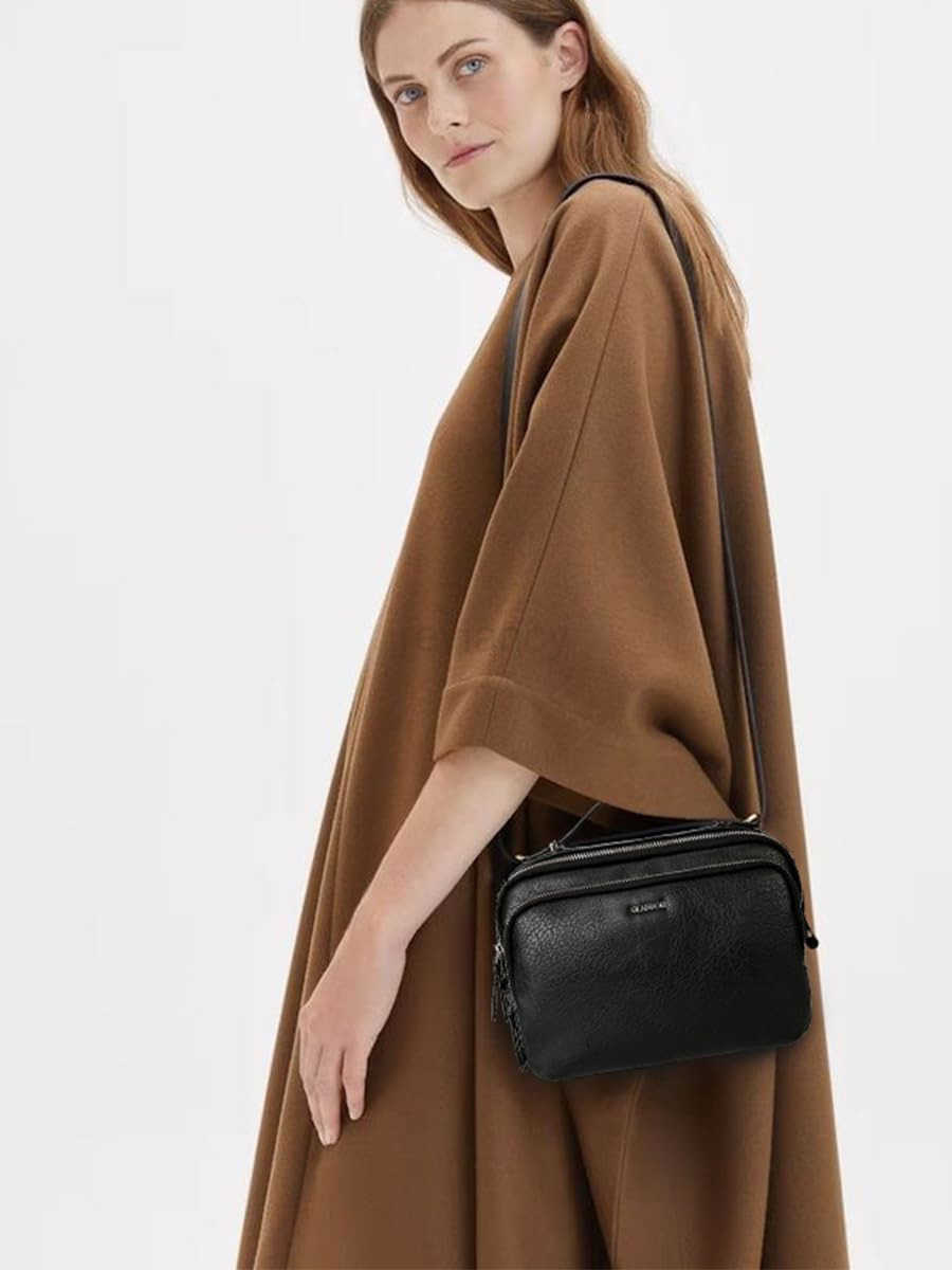 Multi Pockets Crossbody Bags for Women Small Top Handle Purse Satchel and Medium Pocketbooks with Soft Vegan LeatherW250913