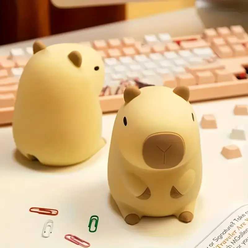 Cute Pet Capybara Night Light Cute Cartoon Creative Bedside Light Cute Dimming Pat Dimming Sleep Cute LED Desk Cute Dimming Pat C251122