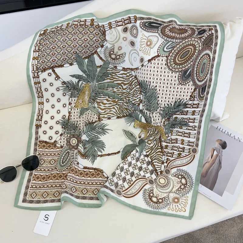 68cm Jung Printed Scarf Wens Spring and Summer Thin Imitation Silk Scarf Retro Versati scarf Shawl G250912