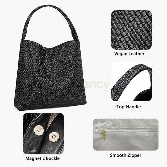 Tote Bag for Women Tophandle Shoulder Bag Hobo Bags Soft Vegan Trendy Handbag Purse Lightweight UnderarmW250913