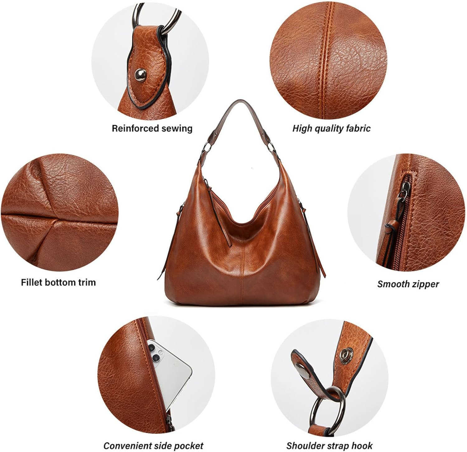 bag for Women Soft Faux Leather Top Handle Shoulder Bags Large Tote Bag Ladies Purses and HandbagsW250913