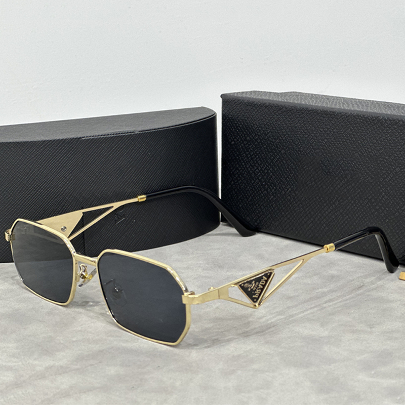 Womens designer sunglasses classic side letter metal triangle simple sunglasses mens versatile sunglasses casual glasses goggles outdoor beach