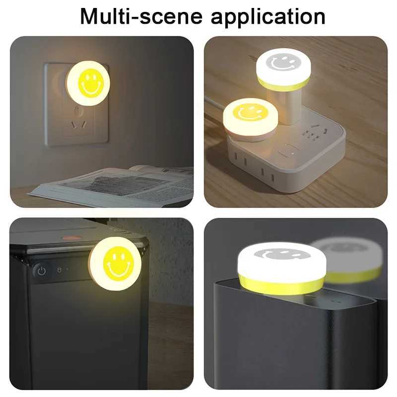 USB Night Light Mini LED Night Light USB Plug Lamp Power Bank Charging USB Book Lights Small Round Reading Eye Protection Lamps C251122