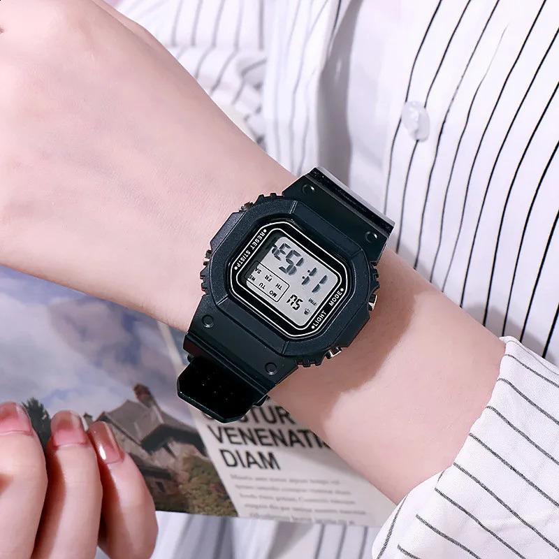 Fashion Sports Mens Digital Watches Waterproof Simple LED Wristwatch Casual Silicone Time Date Display Male Electronic Clock 250912