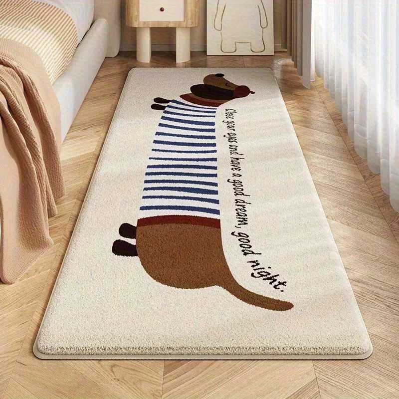 VIKAMA Long Dog Carpet Bedroom Bedside Rugs Bay Window Mat Living Room Carpet Cute Door Mat Absorbent Bathroom Carpet Home Decor C250913