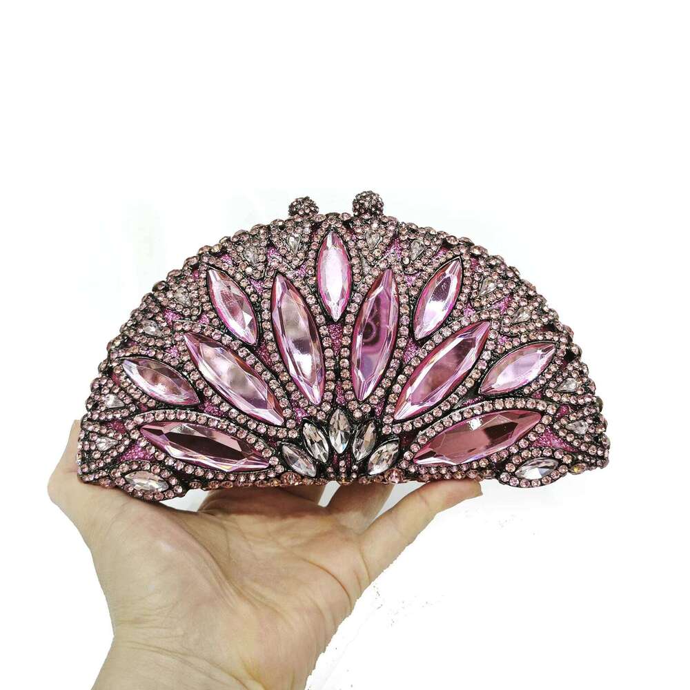 XIYUAN New Arrival Minaudiere Full Rhinestone Clutch Crystals Evening Handbag Women Party Prom Bag Bridal Clutches Wedding Purse