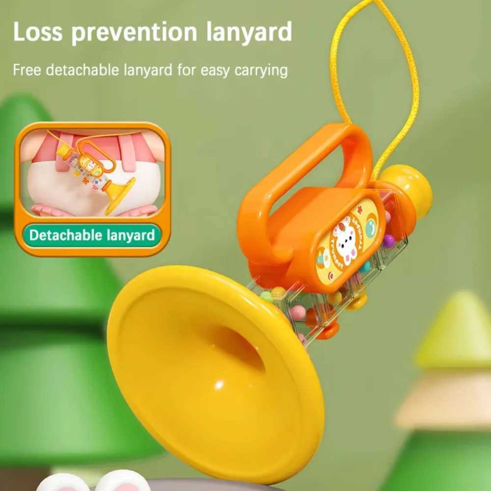 Cartoon Rabbit Trumpet Mini Multi Function Playable Musical Instrument Funny Early Educational Creative Learning Horn Toy Gift C250913