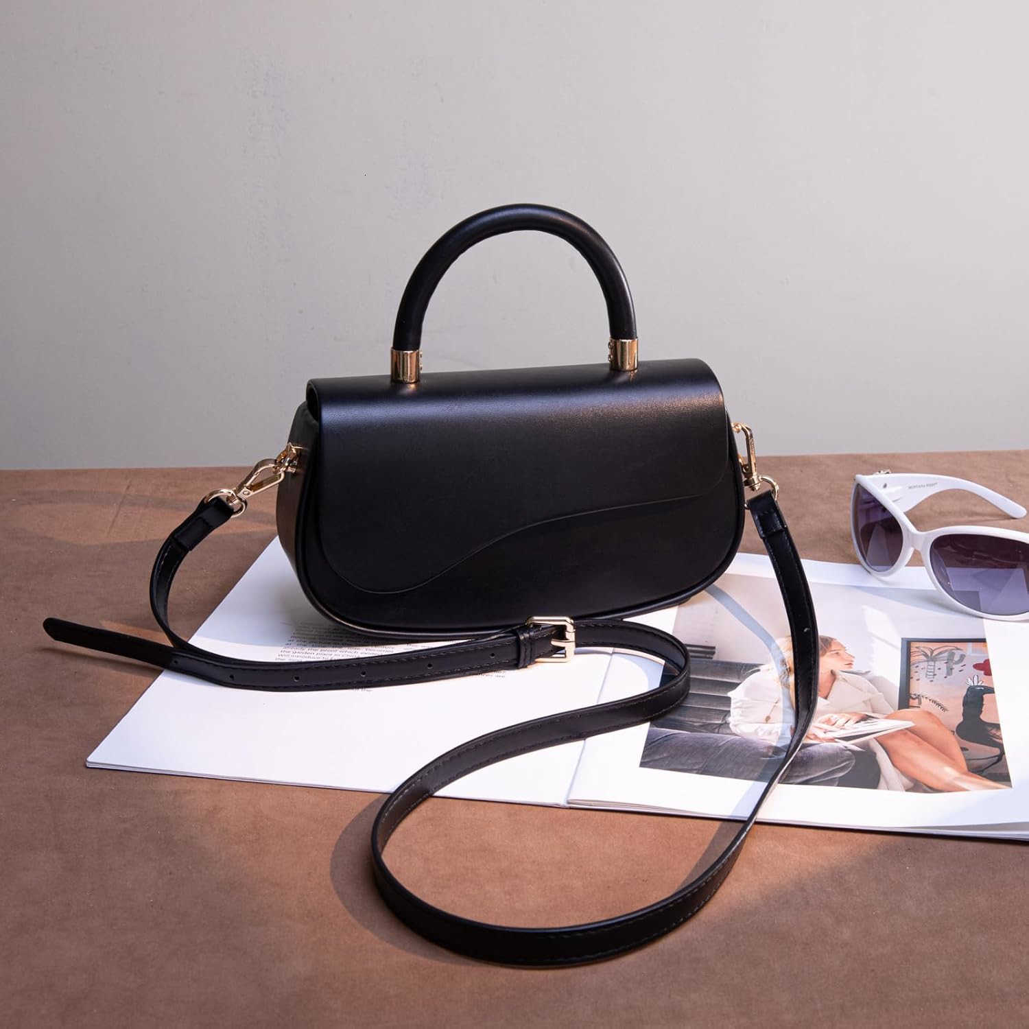 Chiva Small Elegant Top Handle Purses for Women Mini Handbags Cute Crossbody PurseW250913