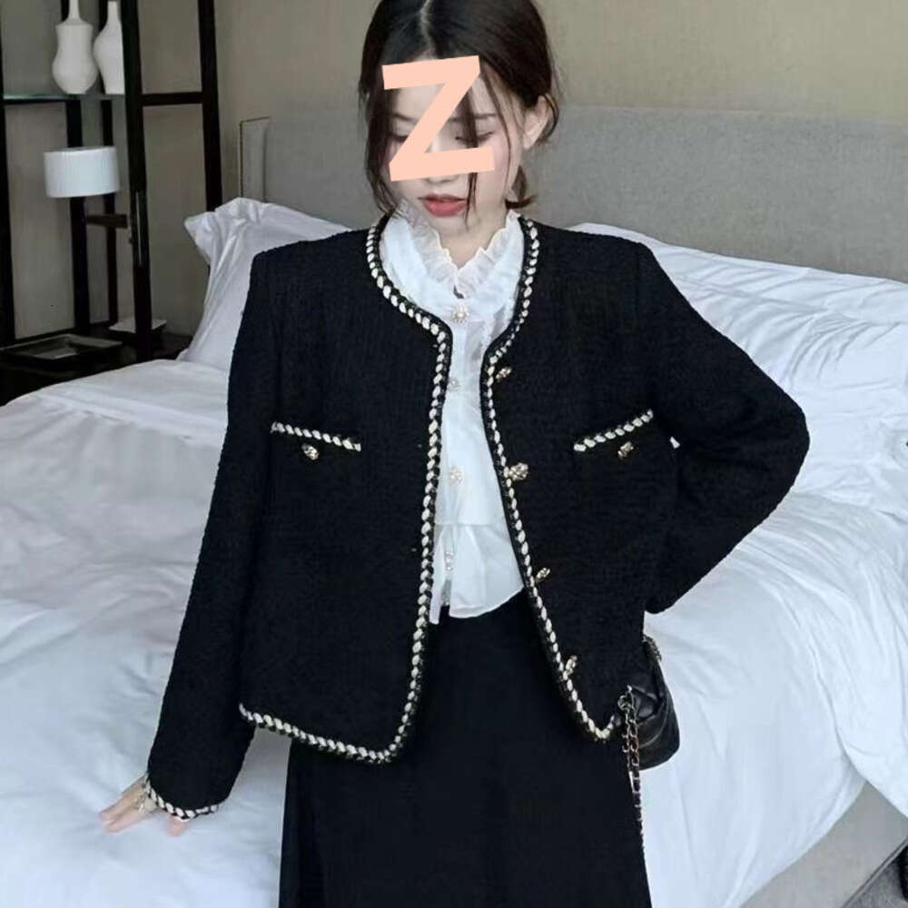DHEssentials Elegant Socialite Little Chanel Style Coat for Women Unique Design Long Sleeve Outerwear Winter 2025 Spring Autumn New Women's Top