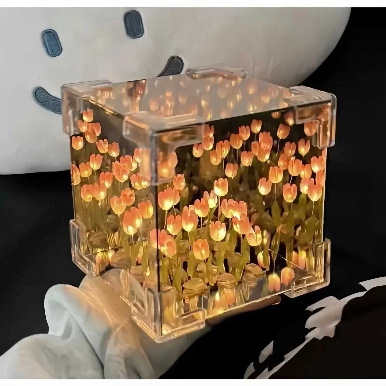 DIY 3D Tulip Flower Sea Night Lamp Kit Romantic Creative Gift for Girlfriend Couples Special Occasions Birthday C250913