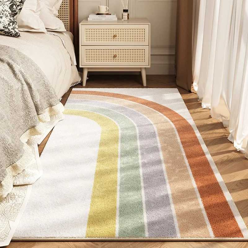 Rainbow Design Carpet NonSlip DirtResistant Rug for Living Room Bedroom Floor Mat for Hallway Balcony Kitchen C250913
