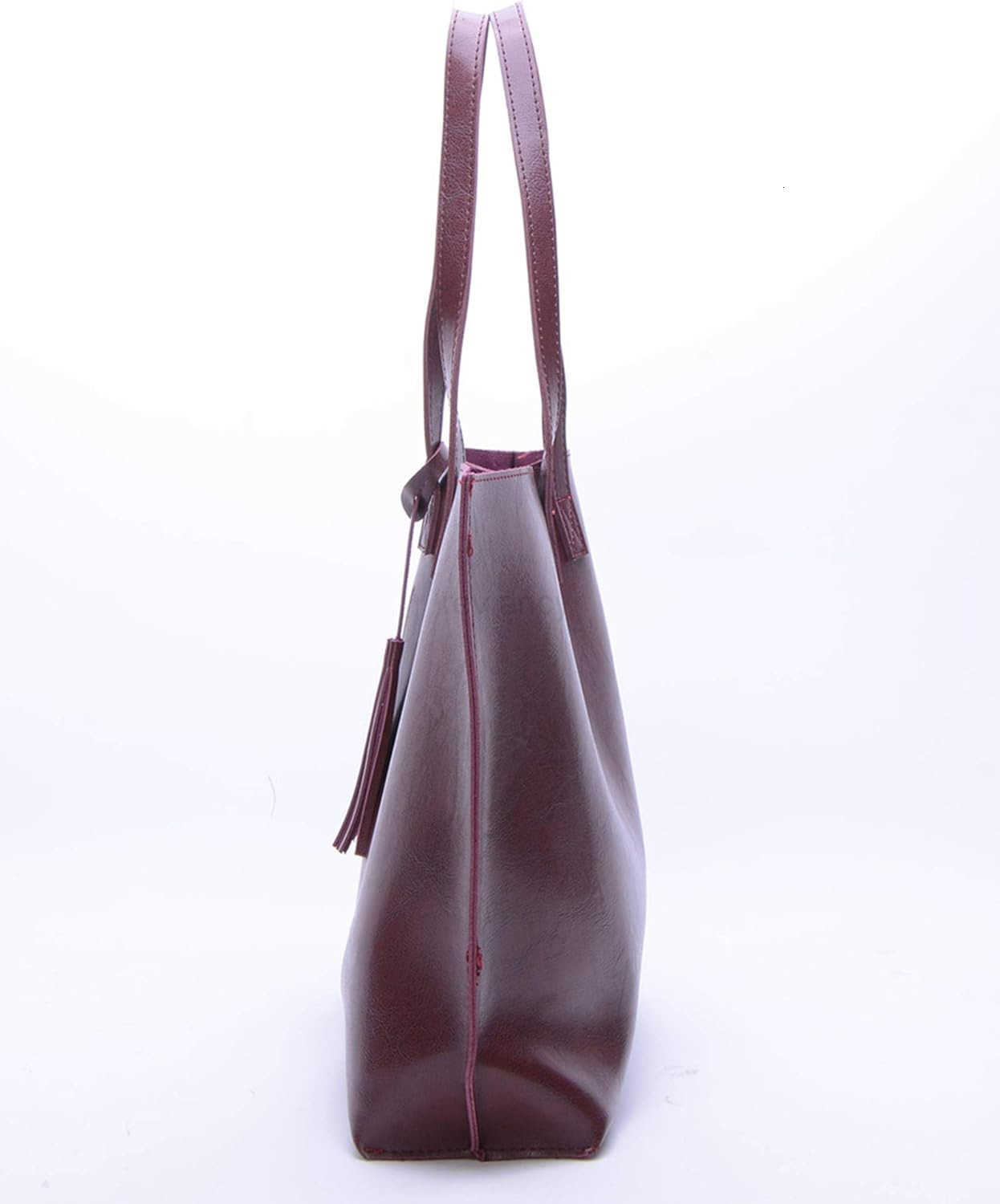 Women Tote Bags Top Handle Satchel Handbags PU Faux Leather Tote Bag with Tassel Shoulder PurseW250913