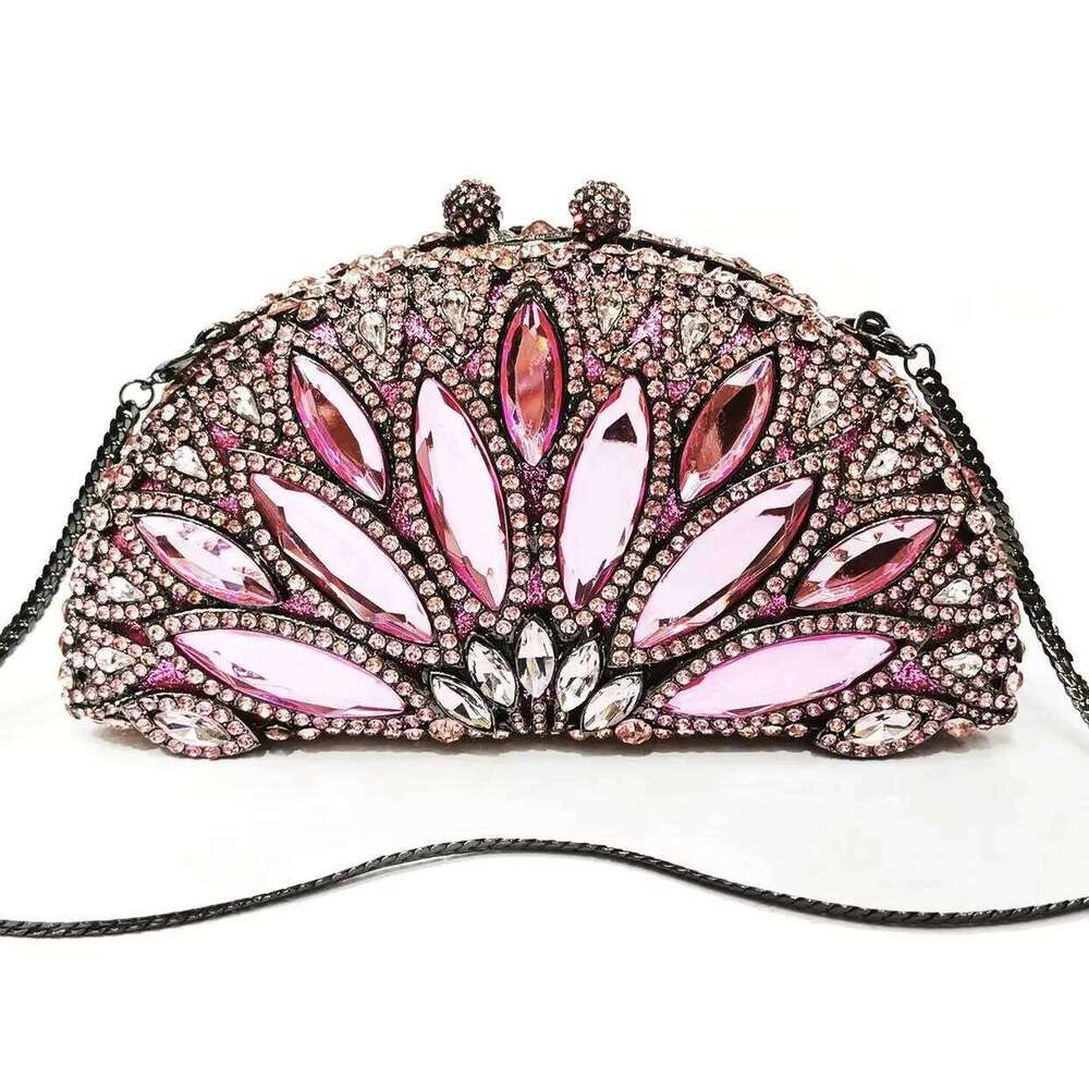 XIYUAN New Arrival Minaudiere Full Rhinestone Clutch Crystals Evening Handbag Women Party Prom Bag Bridal Clutches Wedding Purse