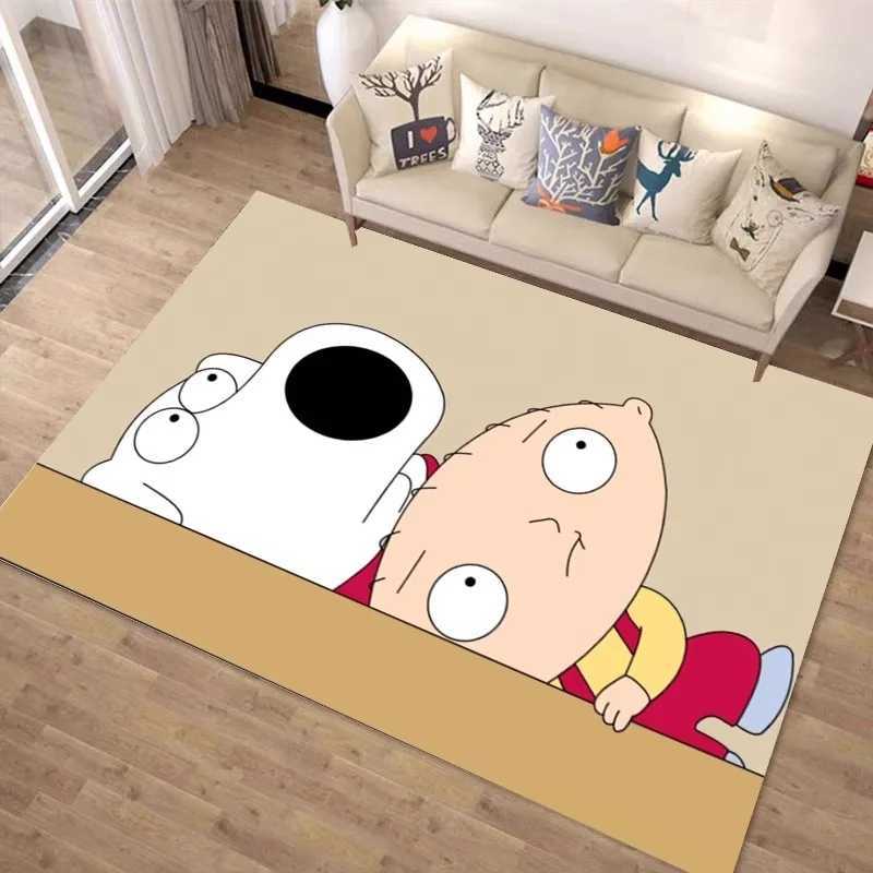 MINISO Anime Family Guy Crawling Mat Childrens Room Bedside Carpet Reading Area Living Room Mat Cartoon Gaming Room Decor C250913
