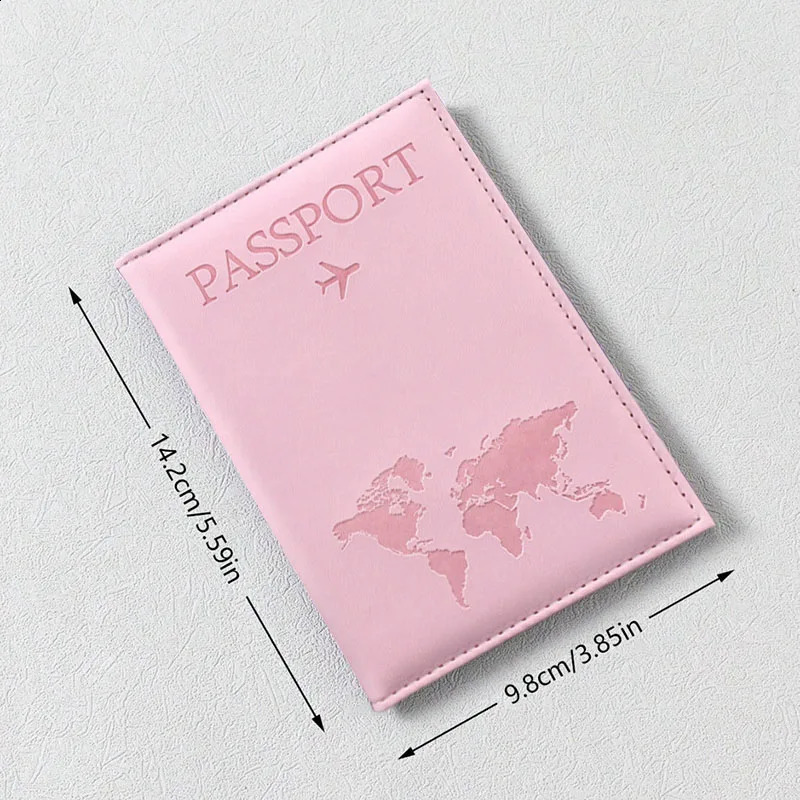PU Leather Passport Cover For Men Women Organizer Protective Card Holder ID Document Covers World Map Travel Passport Case250912 - view 4