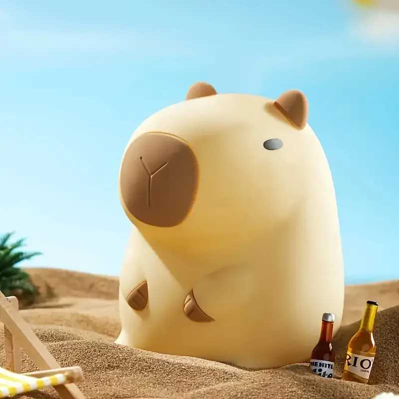 Cute Pet Capybara Night Light Cute Cartoon Creative Bedside Light Cute Dimming Pat Dimming Sleep Cute LED Desk Cute Dimming Pat C251122